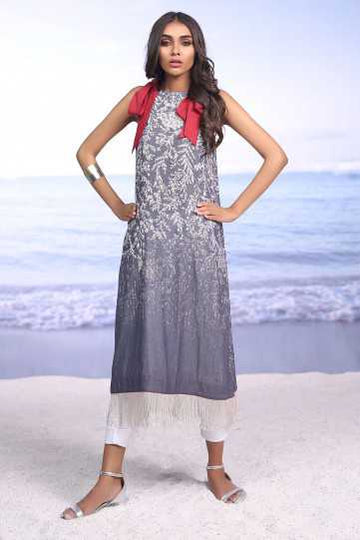 Alkaram 1 Piece Printed Denim Shirt 20064 Summer Lawn Collection 2020 | Alkaram Summer Lawn